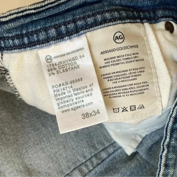 AG Adriano Goldschmied “ The Everett” Slim Straight - Tag Size 38x34‎ - Picture 8 of 10